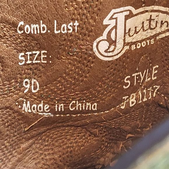Justin Men's Western Cowboy Boots - Picture 4 of 8
